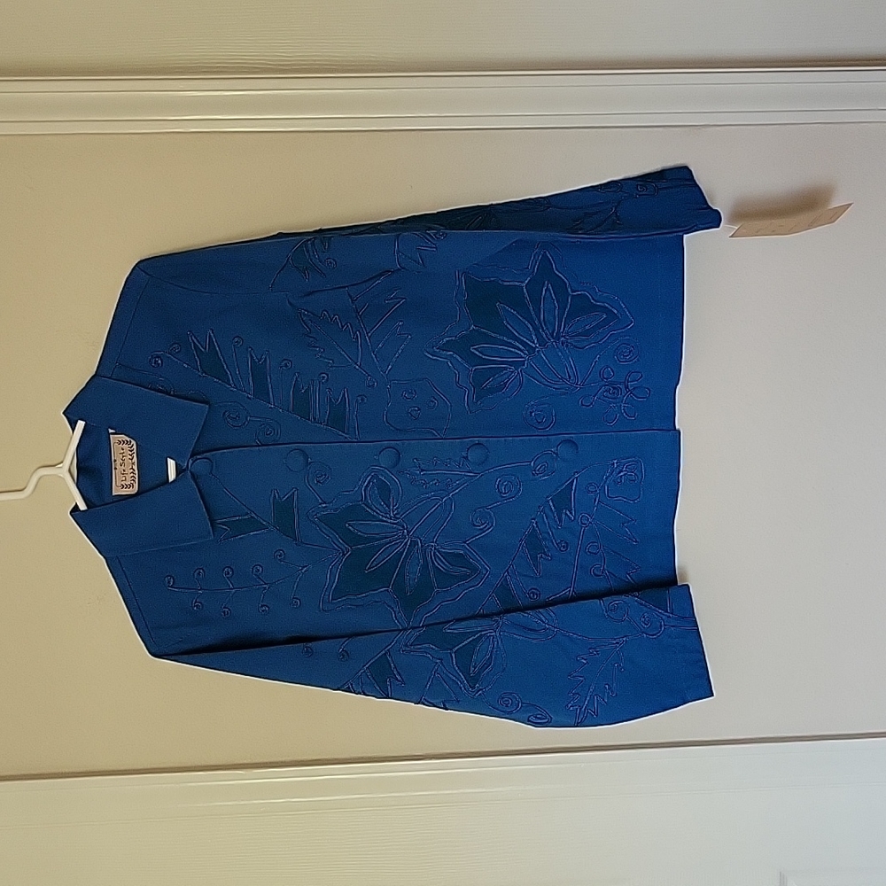 Life Styles Embellished Teal Jacket